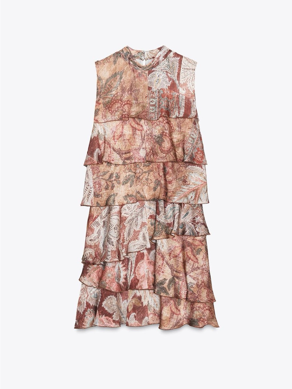 Zara Ruffled Printed Mini Dress - Picture 8 of 12